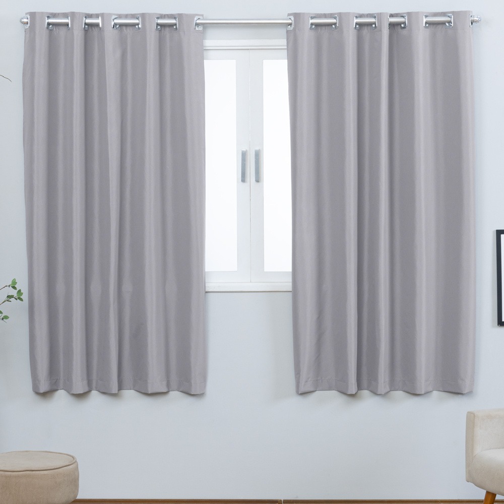 Cortina Blackout Luxor 2,70 x 1,70m Sala Quarto Janela Para Varão 2M Cinza