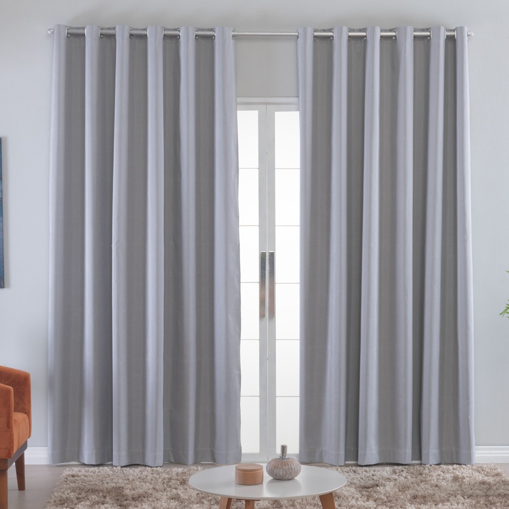 Cortina Blackout Luxor 3,90 x 2,60m Sala Quarto Para Varão 3M Cinza