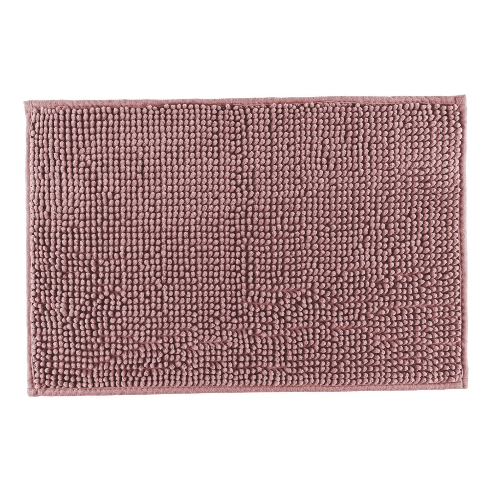Tapete De Banheiro Bolinha Popcorn Antiderrapante 60x40cm Chenille Rosa - imagem 2