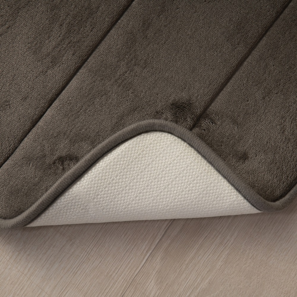 Tapete Ultra Absorvente 60x40cm Soft Antiderrapante 100% Poliéster Chumbo