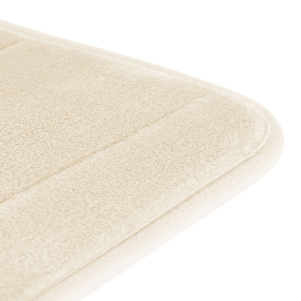Tapete Ultra Absorvente 60x40cm Soft Antiderrapante 100% Poliéster Off White