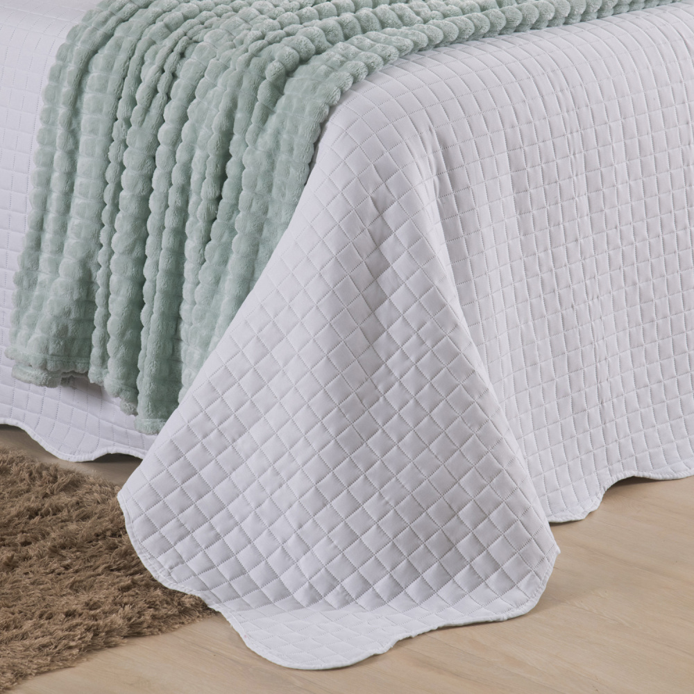 Kit Cama Posta Queen Vitória 8 Peças Dublin/Branco/Verde - 4