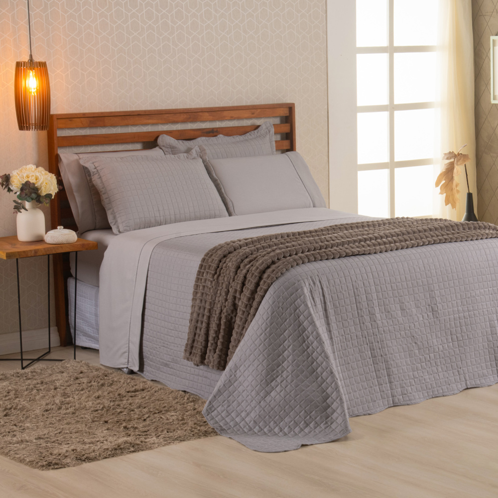 Kit Cama Posta Queen Vitória 8 Peças Fendi/Bege - 8